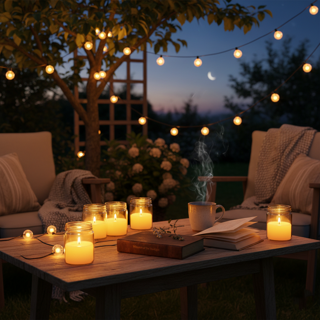 Cliganic Natural Mosquito Repellent Candle — DEET-free citronella soy wax candle for outdoor relaxation and travel comfort, available at Glowvoyage.