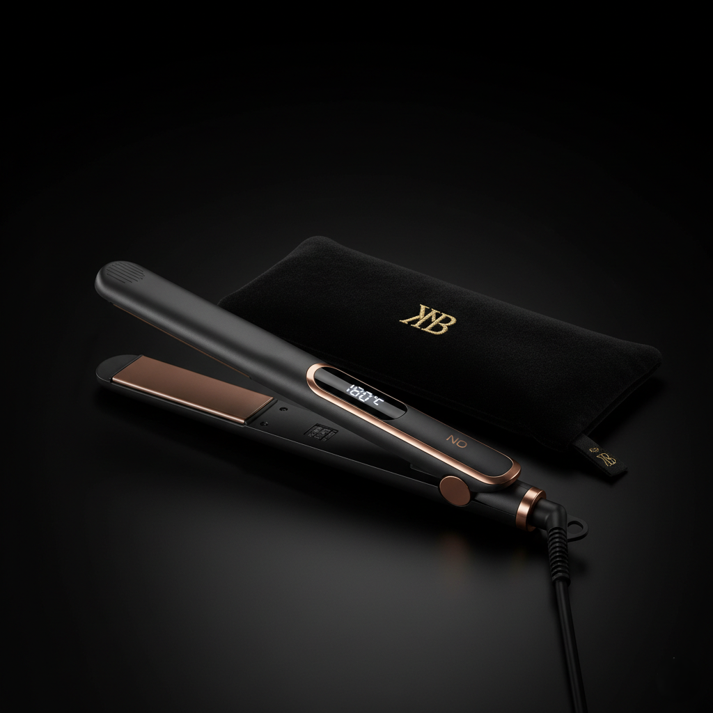 Cordless Hair Straightener and Curler 2-in-1 — portable ceramic flat iron with adjustable heat and rechargeable battery by Glowvoyage