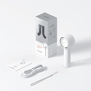 JISULIFE Mini Portable Fan-Bladeless Safe Design, Powerful Turbo Handheld Fan with 5 Speeds, 16Hrs Max Cooling Time,USB Rechargeable, Small Pocket for Travel/Lash, Gifts For Girls/Women