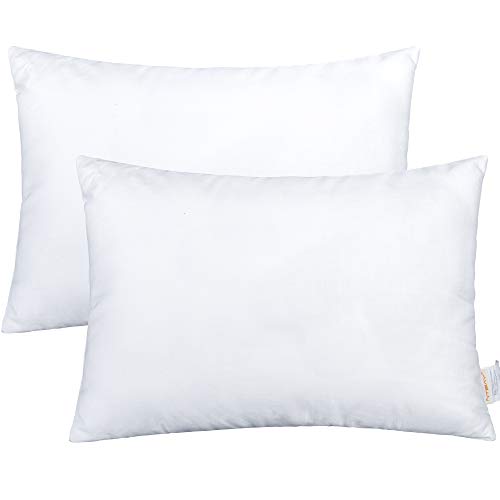 NTBAY 2 Pack Cotton Down Alternative 13x18 Pillows, Machine Washable - Soft and Breathable Travel Small Pillows for Sleeping, Ideal for Daycare, Crib, Cot