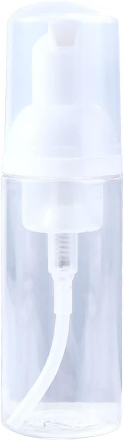 Clear Plastic Foam Pump Bottle, Portable Travel Mini Cosmetic Dispenser Shampoo Cleanser Empty Bottle,Refillable Containers (40ml)