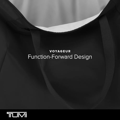 TUMI - Just In Case Tote - Foldable, Lightweight and Compact, Packable Travel Bag - Folds Into Included Pouch - Large, Black with Gold Hardware