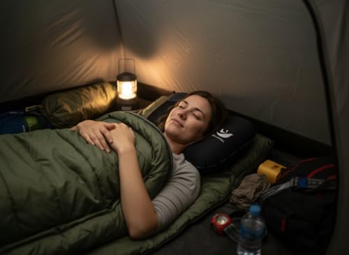 3BirdsHike 2 Pack Inflatable Camping Pillow – Ultralight Travel & Beach Air Pillow for Neck & Lumbar Support, Press-to-Inflate Design, Compact for Hiking, Backpacking & Outdoor Adventures – Black