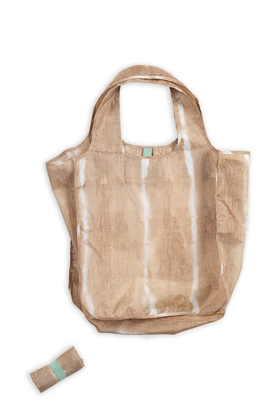 Pure Sage Reusable Grocery Bag - Stylish Shopping Bag for Groceries - Foldable Tote Bag - Medium Size - Natural Mood