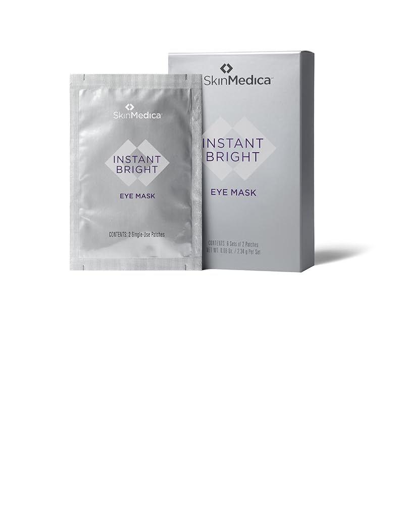 SkinMedica Instant Bright Eye Masks - Under Eye Patches for Puffy Eyes and Dark Circles to Look Youthful and Rested, 6 Ct