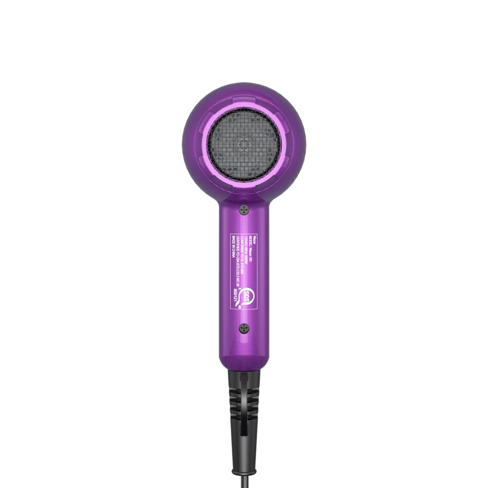 Lightweight Mini Hair Dryer for Pour Painting & RV Compact Travel Blow Dryer for Kids 1000W Ionic Dryer with Concentrator Cool Shot Button