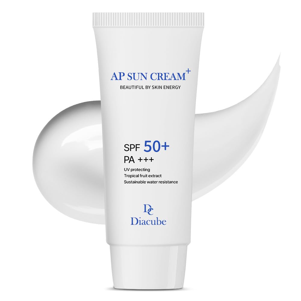 DIACUBE AP Fruity Waterproof Daily Sunscreen 2.03 Fl Oz SPF 50+ PA+++ | Strong UV Protection | Slightly Tone Up | Silky Semi-Matte Finish | Sweat-Resistant | Korean Skincare