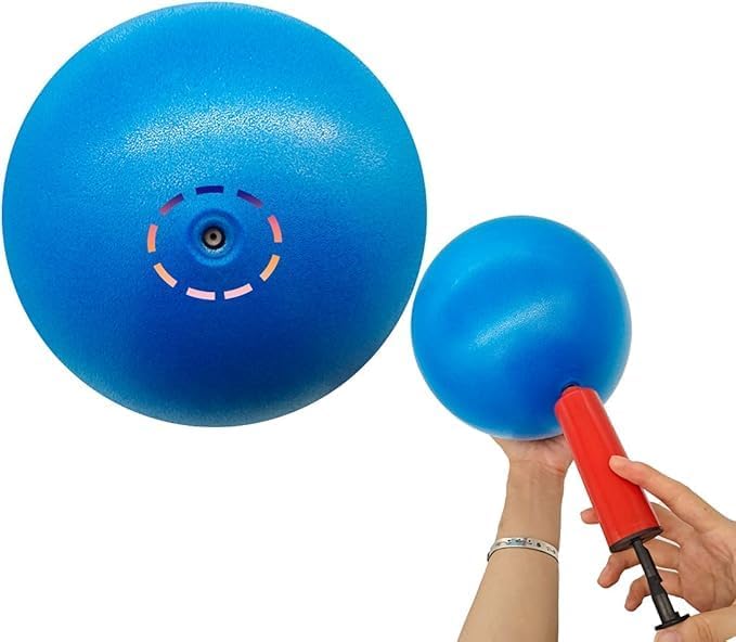 Mini Pilates Exercise Yoga Ball, 6 Inch Small Inflatable Exercise Yoga Ball,Core Training and Physical Therapy Equipment, with Pump
