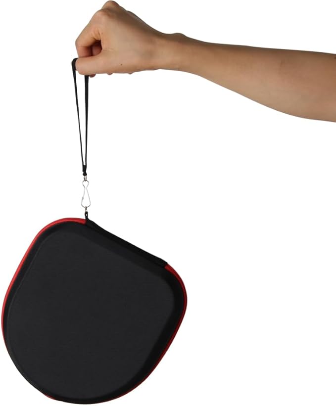 Adada Hard Travel Case for Silensys / PurelySound / MOVSSOU / COWIN / Tapela / Audonia E7 Active Noise Cancelling Bluetooth Headphones (Black+Red)