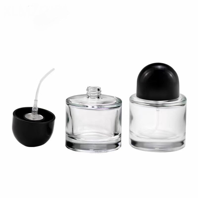 100ML/3.4OZ Refillable & Empty Perfume Bottle - Leak-Proof Glass Perfume Atomizer Sprayer, Travel-Friendly Mini Perfume Bottle for Fragrance, Cosmetics, Essential Oils (Black)