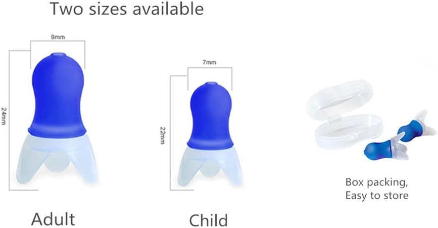 Pressure Reducing Ear Plugs Noise Reducing Earplugs Travel Accessory Silicone Hearing Protection Flight earplugs 2Pairs (Blue+Gray-Adult)