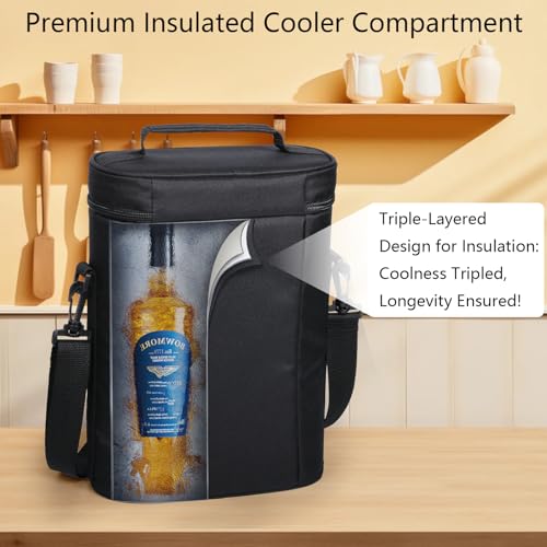 Hap Tim Wedding Gifts for Couples, Bridal Shower Gifts, Engagement Gifts for Newlyweds, Mr and Mrs gifts - Wine Cooler Bag Insulated Wine Carrier Tote with Tumblers, Bamboo Cheese Borad (13624-G1)