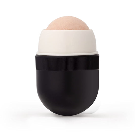 Korean Beauty Oil-Absorbing Volcanic Face Roller, Portable and Reusable Skincare Tool for Oily Skin, Shine Control, Oil Absorber tool for Face (Black)