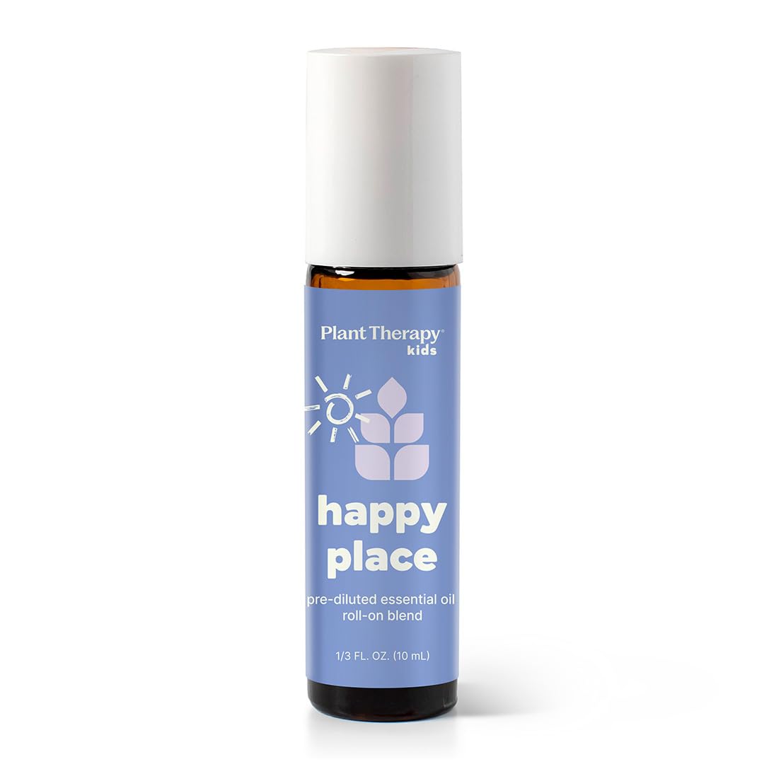Plant Therapy KidSafe Happy Place Essential Oil Blend 10 mL (1/3 oz) Pre-Diluted Roll-On 100% Pure, Therapeutic Grade