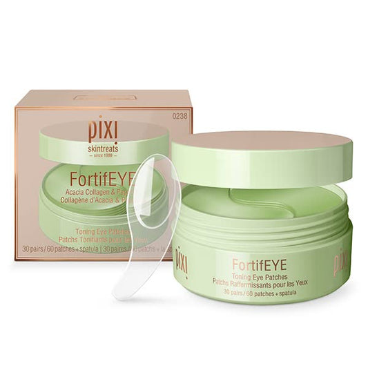 Pixi FortifEYE Firming Hydrogel Under Eye Patches for Puffy Eyes | Vegan Collagen Eye Patches to Energize, Soften Fine Lines, & Tone Eye Area | 30 Pairs / 60 Patches