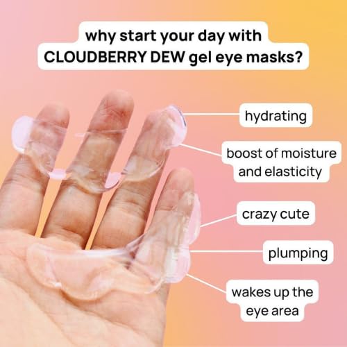 Mei Apothecary Cloudberry Dew Gel Eye Mask - 3 Pack Cooling Eye Masks for Puffy Eyes, Dark Circles & Wrinkles, Infused with Vitamin C, Peptides & Hyaluronic Acid