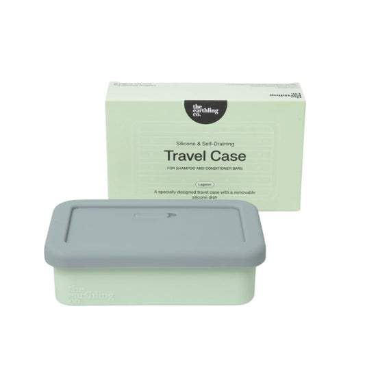 The Earthling Co. Leakproof Soap Case for Travel - Compact Portable Silicone Container with Removable Soap Dish for Drainage, Lightweight Shampoo and Conditioner Bar Holder for Shower Toiletries