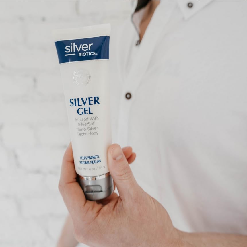 American Biotech Labs Silver Biotics Patented Multivalent SilverSol 20 PPM Soothing Skin Gel | Versatile 4.0 oz for Skin Comfort and Wellness