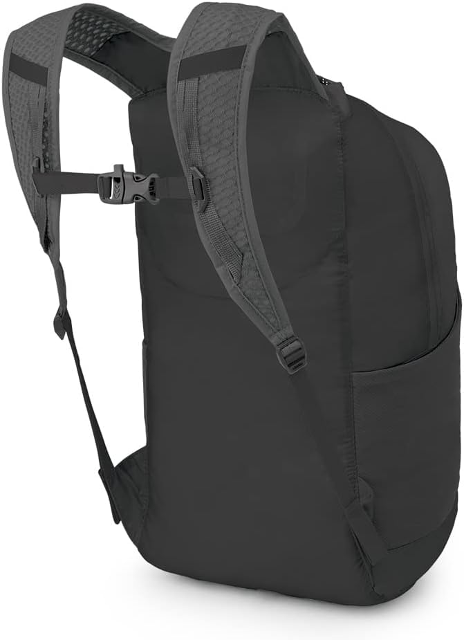 Osprey Ultralight Collapsible Stuff Pack - Lightweight, Packable Travel Backpack — Extra Bag For Travel and Every Day — 18 L Capacity Daypack to Expand Luggage, Black
