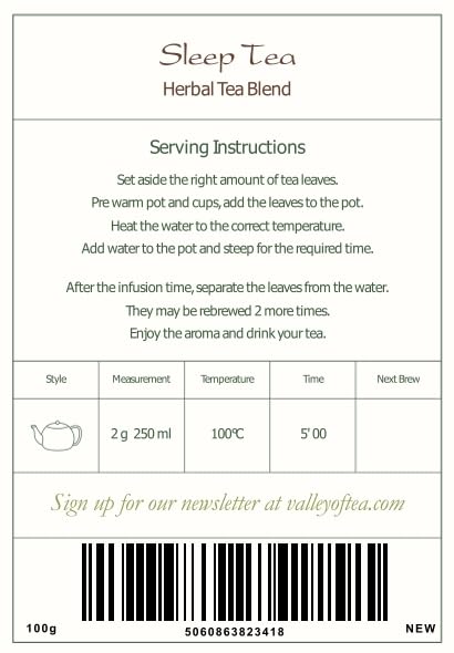 Sleep Tea Organic Herbal Tea - All Natural Sleep Blend - Good Night Relaxing Camomile Infusion - Soothing - Calming Tea Sleepy Tee Sleep Tea Slepy Tea Sleepytea Seeping Tea Sleppy Tea