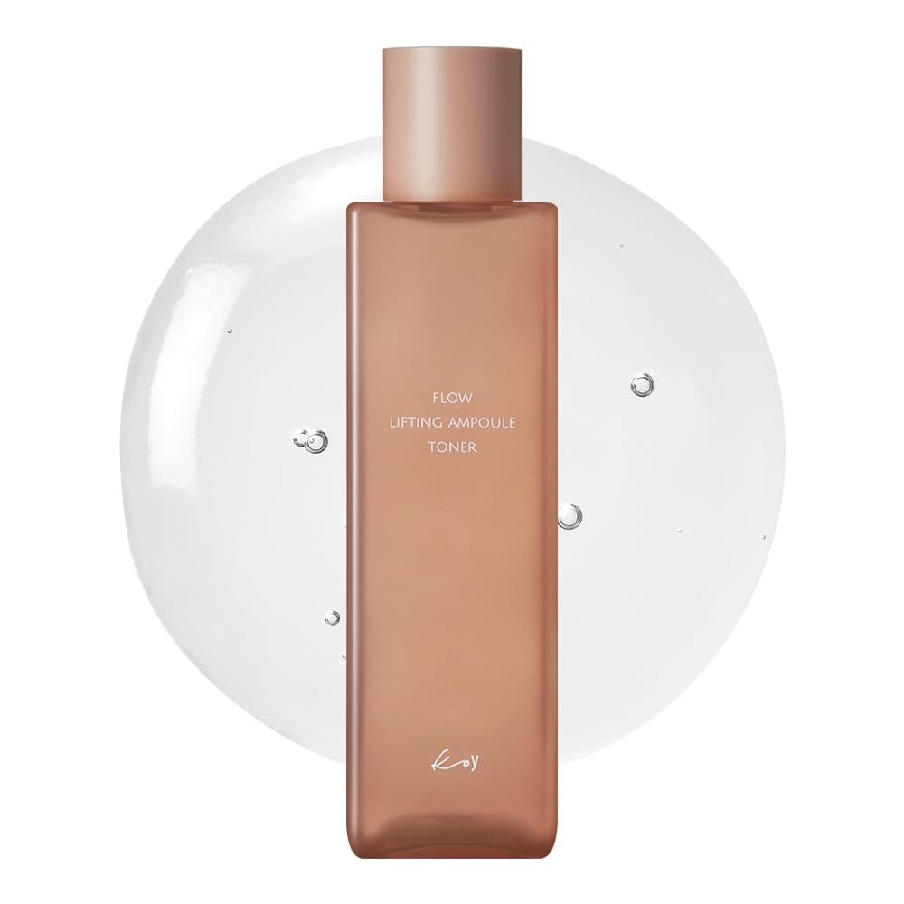 KOY Flow Lifting Ampoule Toner with EGF & French Volufiline, Boosts Skin Energy & Elasticity, Snow Flake Extract for Sagging & Dry Skin, Korean Glass Skin Care