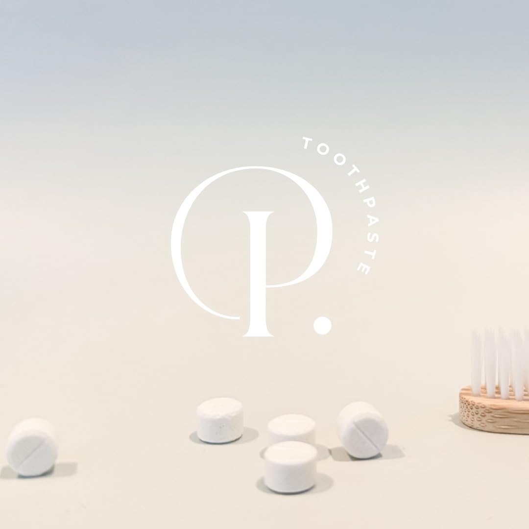 Starter Kit: The Pearl Jar & Fluoride Mint Toothpaste Tablets | Dentist Developed | Natural Whitening | TSA Approved | Reusable Packaging (Jar + 62 Tablets)