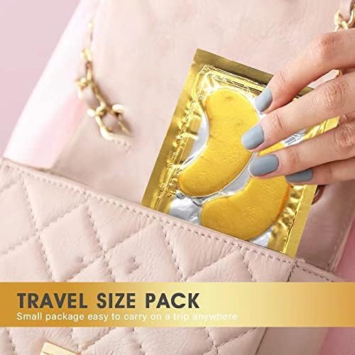 SHUIKU 24K Gold Under Eye Patches for Dark Circles & Puffiness – Korean Masks for Bags & Fine Lines – Hydrating Eyes Bag Treatment for Men & Women – Collagen Eye Mask for Wrinkles & Tired Eyes