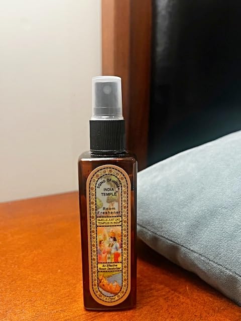 Song of India - India Temple Room Freshener Spray - A two Bottle Set 100ml or 3.38 oz. Each