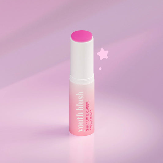 The Crème Shop YOUTH BLUSH 2-In-1 Lip & Cheek Multi-Balm - Made in Korea - Pink Lip and Cheek Stick