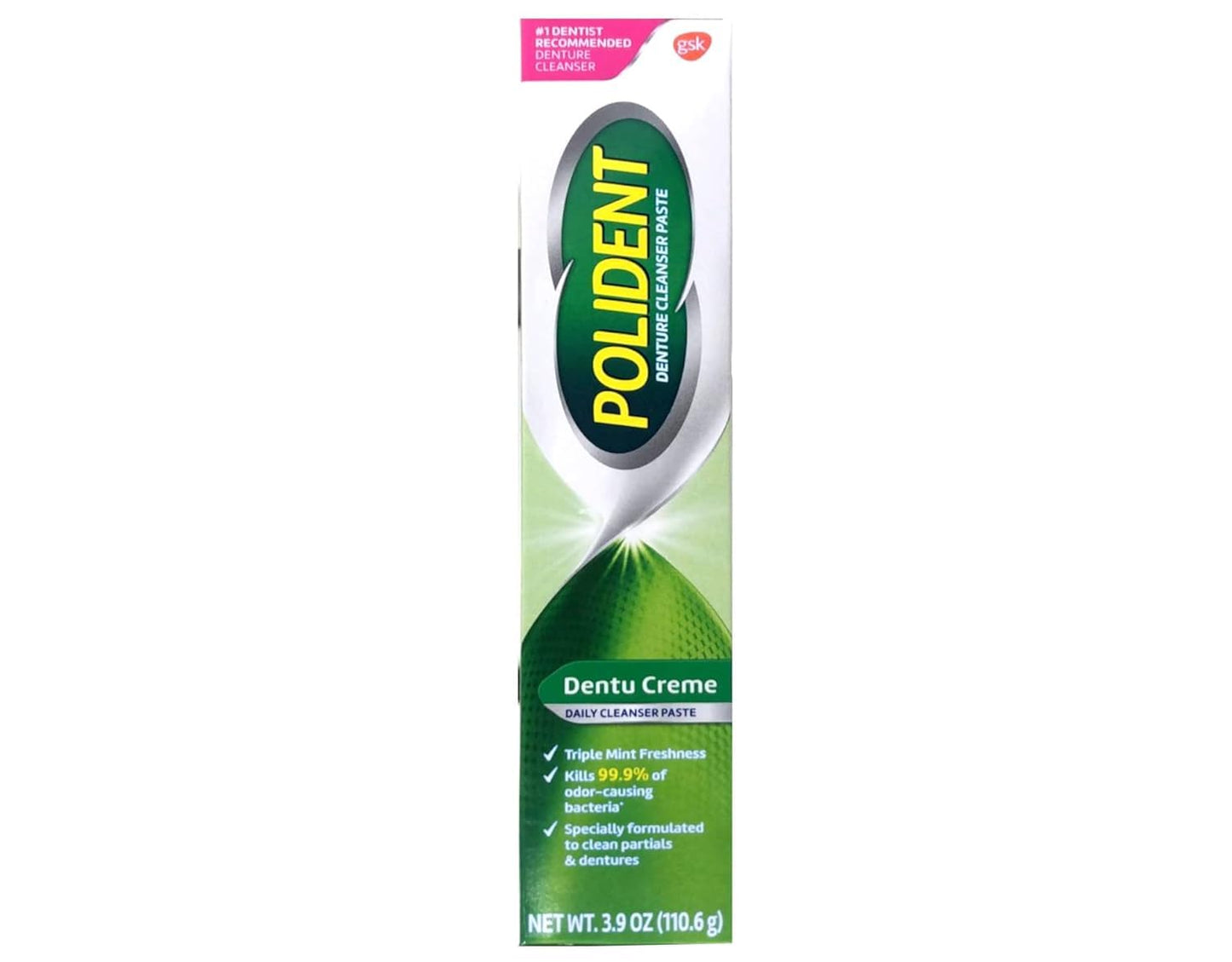 Polident Dentu-Creme Denture Cleaner - 3.9 oz, Pack of 4