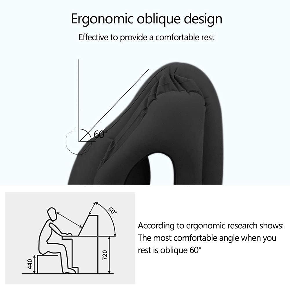 Inflatable Travel Pillows for Airplane, Blow Up Neck Pillow for Sleeping, Airplane Travel Essentials for Long Flight Support Head, Neck and Lumbar, Used for Car/Bus/Train/Office Rest, Adults Kids