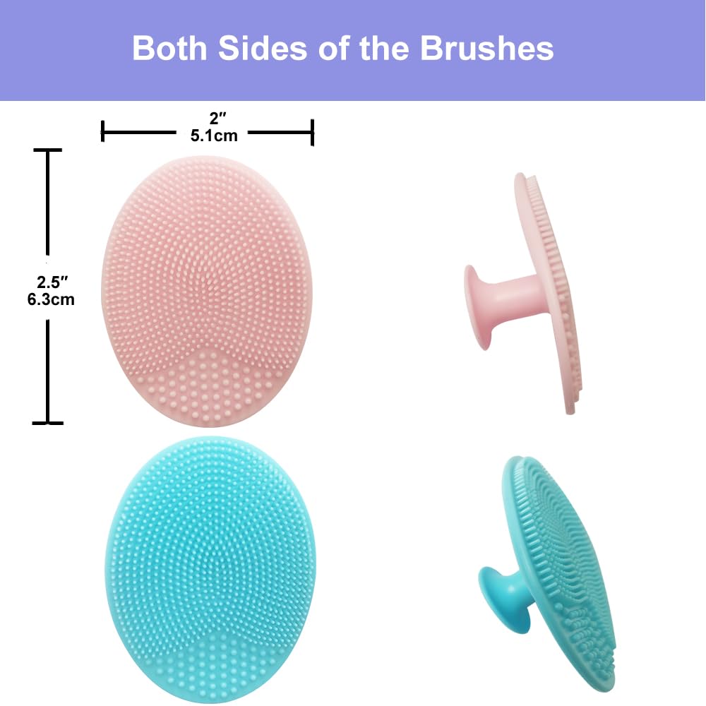 9-in-1 Face Scrubber Face Cleaning Brushes Super Soft Silicone Cleanser Brush and Facial Cleansing Massager Brush Face Cleansing Brush Set
