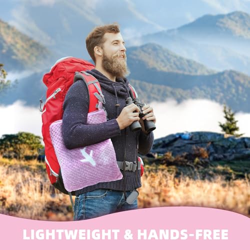 Nenolix 3 in 1 Travel Blanket Pillow Set - 350 GSM Thick Travel Blanket Airplane Compact with Bag, Soft Bag with a Pocket, Inflatable Travel Pillow for Camping & Car Trip (Violet)