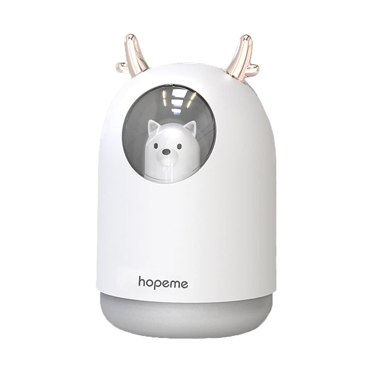 HOPEME Cool Mist USB Humidifier with Adjustable Mist Mode, 300ml Water Tank Lasts Up to 10 Hours, 7 Color LED Lights Changing, Waterless Auto Shut-off for Bedroom, Home, Office (White)…