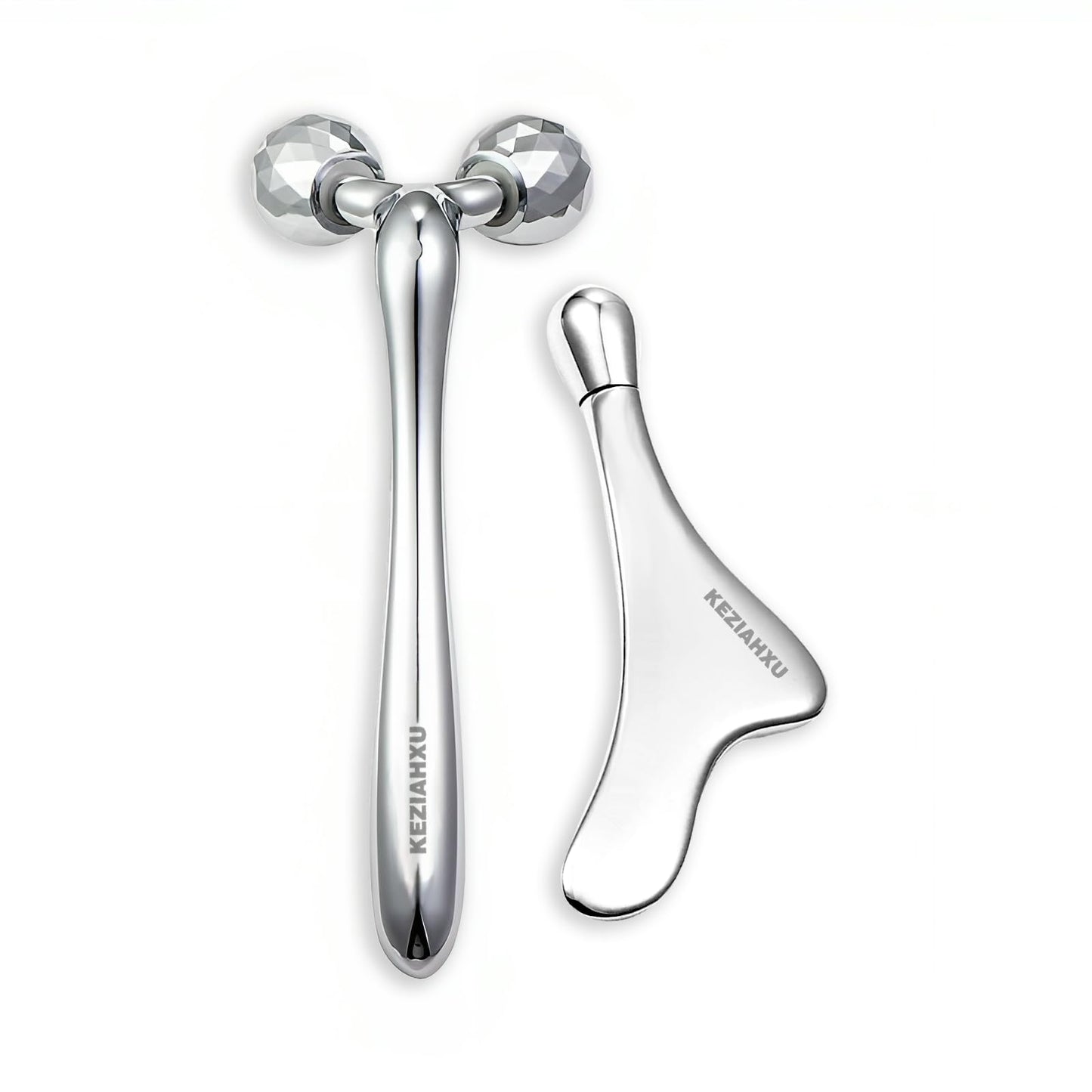 KEZIAHXU Face Roller Massage Skin & Gua Sha Facial Tools, Eye Roller for Puffy Eyes, Cream Applicator for Lift 4-in-1,Massage Tool for Face Neck Eye Body Skin Care. Skin Care Gift for Women.