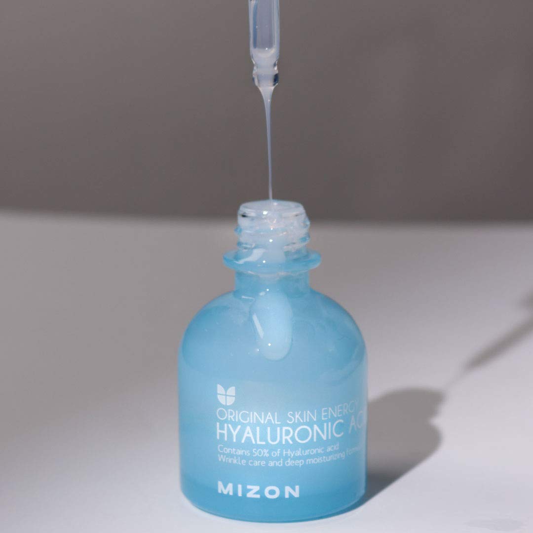 MIZON Snail Intensive Ampoule + Hyaluronic Acid 100 Korean Skincare Wrinkle Care, Moisture Skin Booster