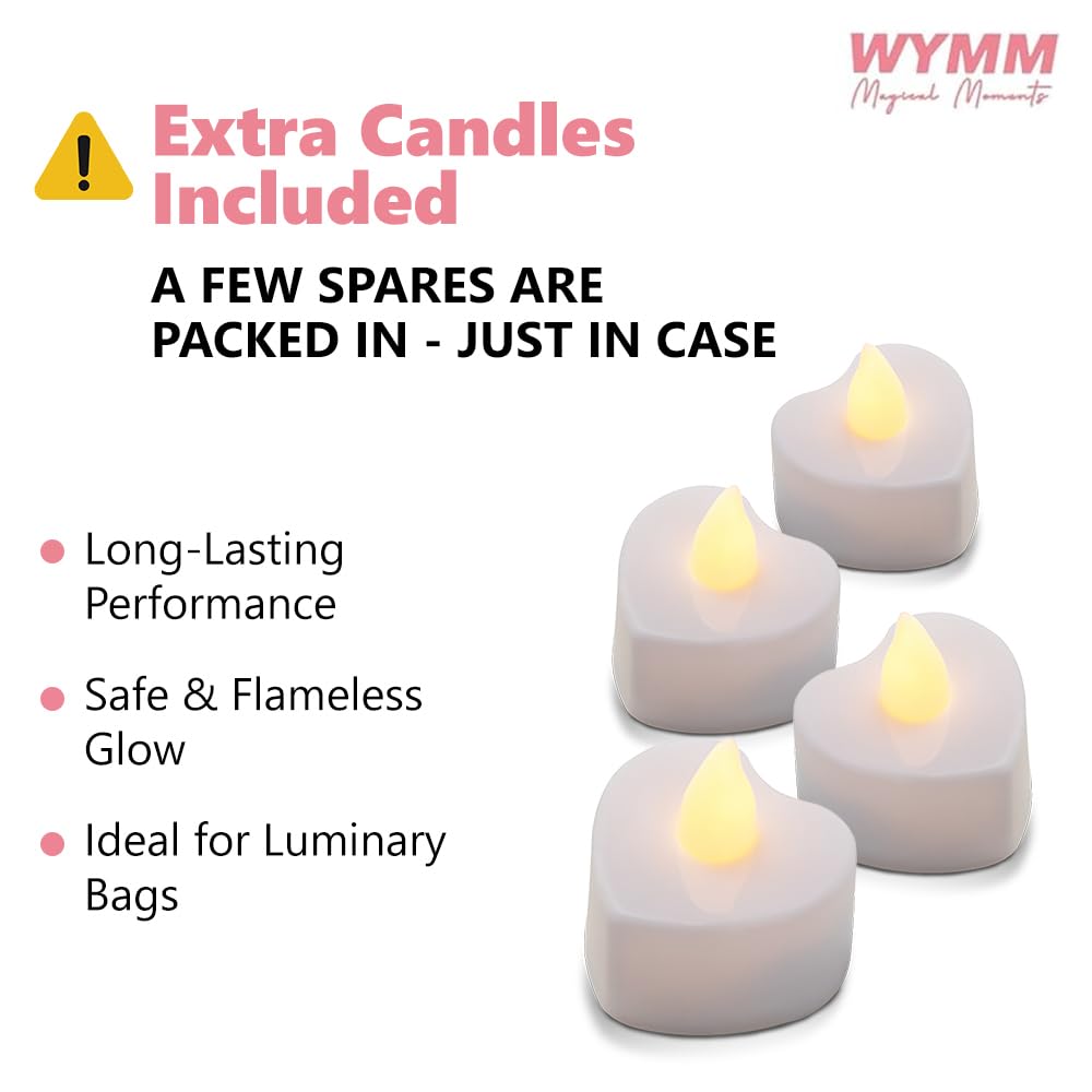 WYMM “MR & MRS” light up letters with Tealight Candles and Rose petals included. Luminary Paper Bags to be used as Wedding Decorations for Reception or as Newlywed Gift for the Honeymoon Suite
