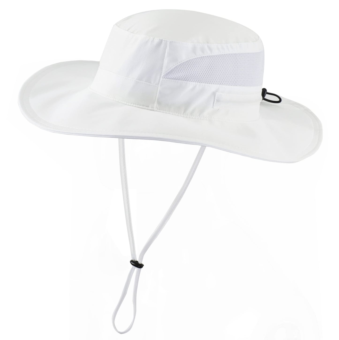 Connectyle Women's UPF 50+ Safari Sun Hat Ladies Sun Hat Wide Brim Bucket Hats Breathable UV Protection Fishing Hats White