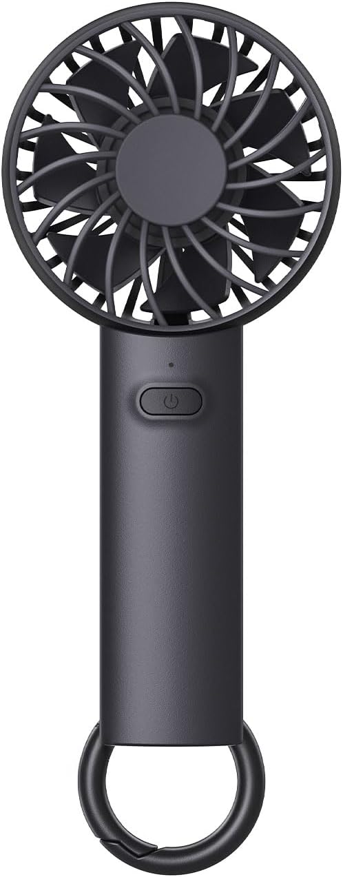 Lamicall Mini Portable Fan, 3 Speed Handheld Fan, Rechargeable Battery Personal Fan Makeup Eyelash Dryer Small Desk Fan for Travel Office Outdoor Women Men Cute Design-Black