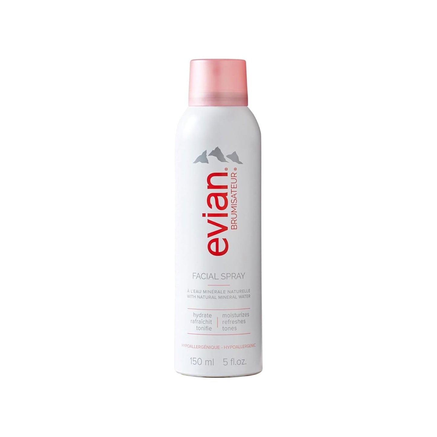 Evian Facial Spray 5 oz - Hydrating Mineral Water Mist for Face & Skin - Refreshes Makeup, Sets, & Tones - Skincare Mist for Daily Hydration and On-the-Go Moisturizing Relief