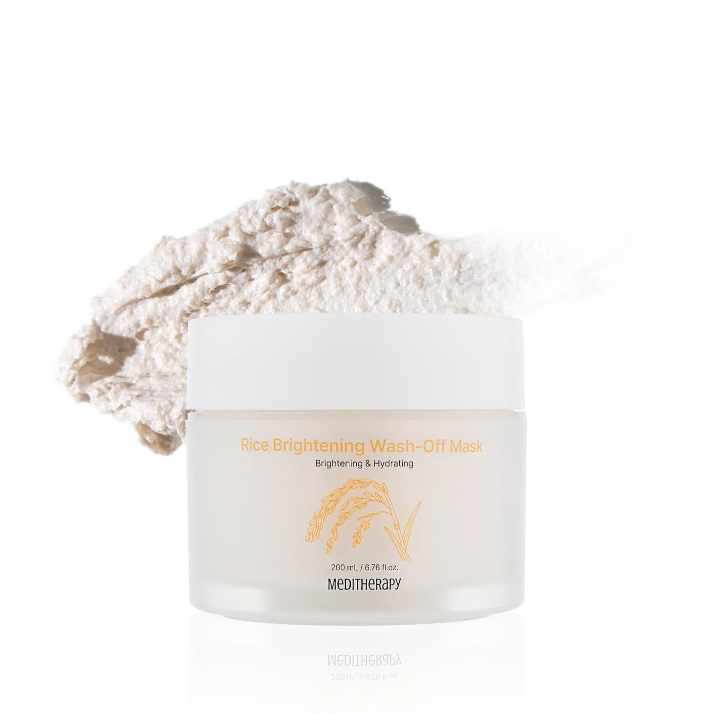 Rice Wash-Off Mask - Korean Glass Skin Face Mask Skincare - Hydrating Rice Clay Mask for Face - Natural Exfoliants Gently Improve Skin Texture, Even Skin Tone, and Restore Radiant Glow, 6.76 fl.oz