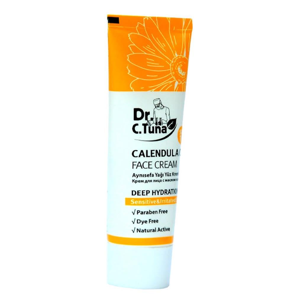 FARMASi DR. C. TUNA Calendula Oil Face Cream, Deep Hydration & Soothing Moisturizer for Sensitive Skin, 1.7 fl.oz / 50 ml