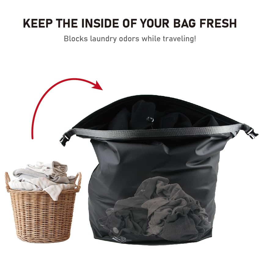 Noitullop Vacuum Compression Bags for Travel, 40L Pump-Free Reusable Vacuum Bags, Waterproof Laundry Bag for Backpack and Suitcase, Space Saver Bags for Backpacking