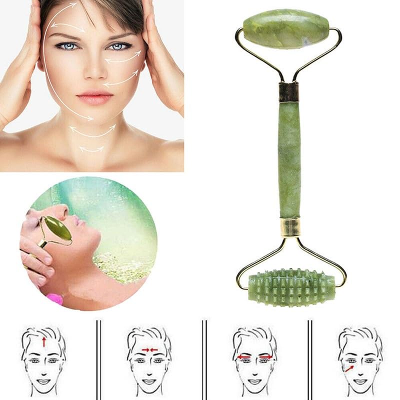 Sbnnfikeb Jade Roller and Gua Sha Set,Gua Sha Facial Tools,Face Roller,Jade Roller for Face,Guasha Tools for Face,Self Care Kit for Men Women