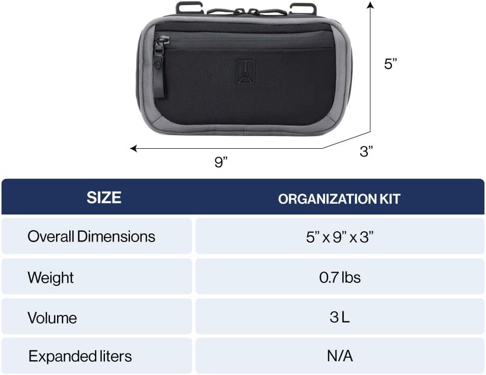 Travelpro Altitude Travel Essentials Organizaton Kit, Men and Women, Aviator Navy