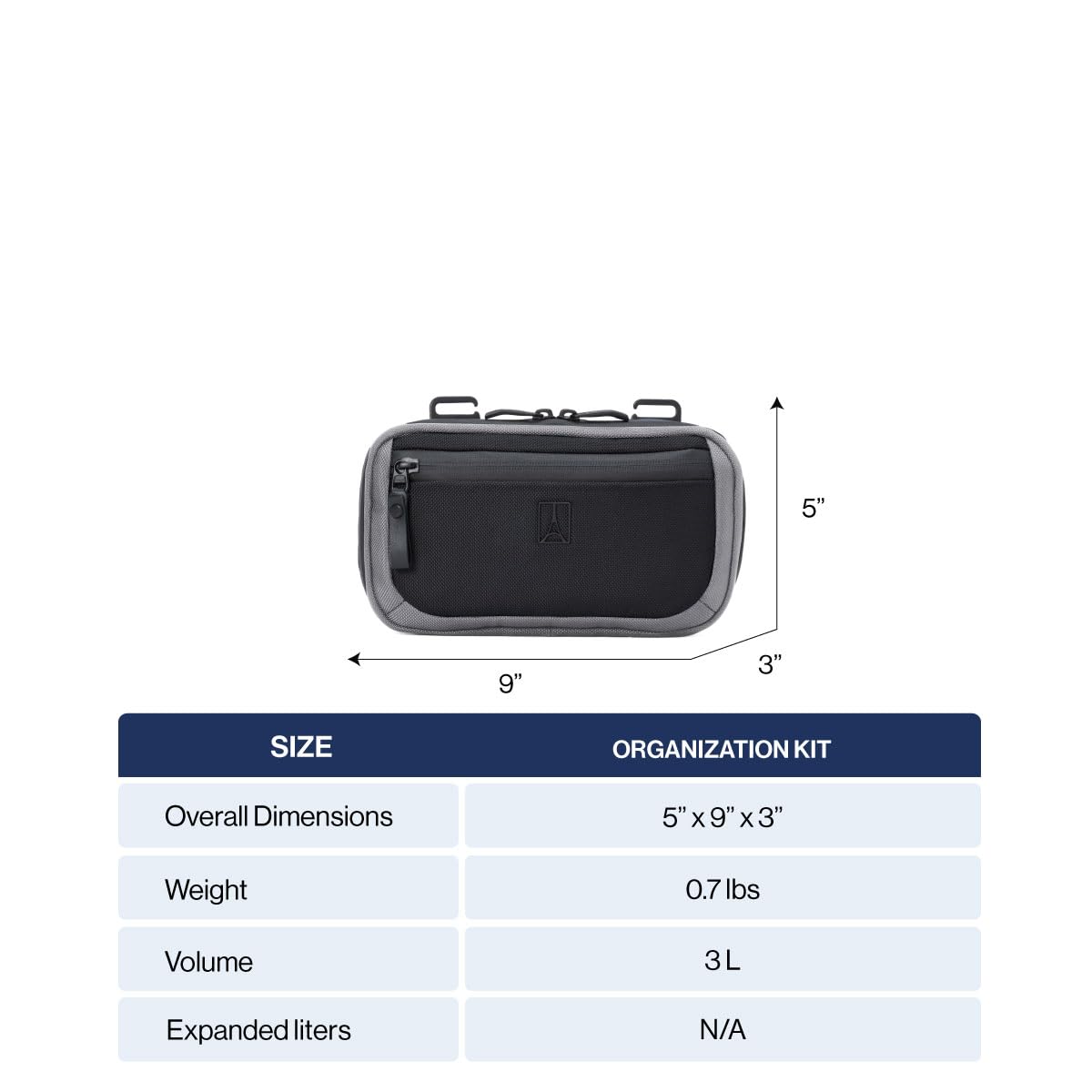 Travelpro Altitude Travel Essentials Organizaton Kit, Men and Women, Aviator Navy