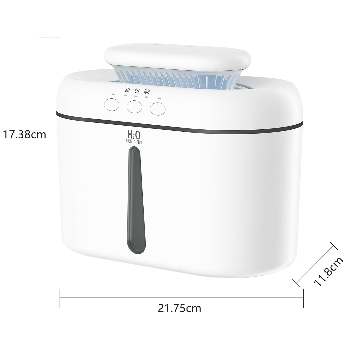 SZO Humidifiers for Bedroom, 2.5L Capacity, Auto Shut-Off, Easy to Fill & Clean, 16 dB Quiet Ultrasonic Humidifier for Large Room, Plants, Baby Nursery, Indoor, Night Light