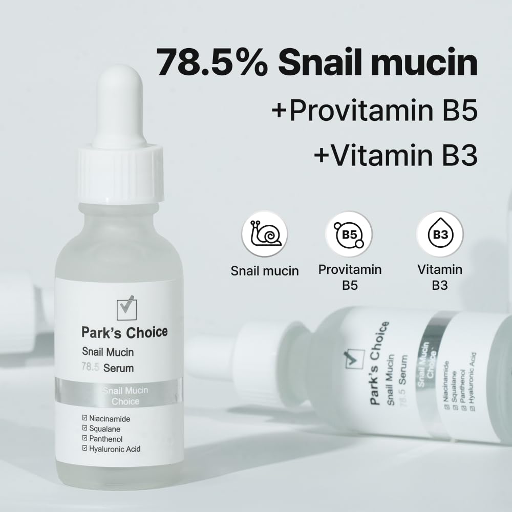 Park's Choice Snail Mucin 78.5 Serum with Niacinamide & Panthenol, 1.01 fl.oz.