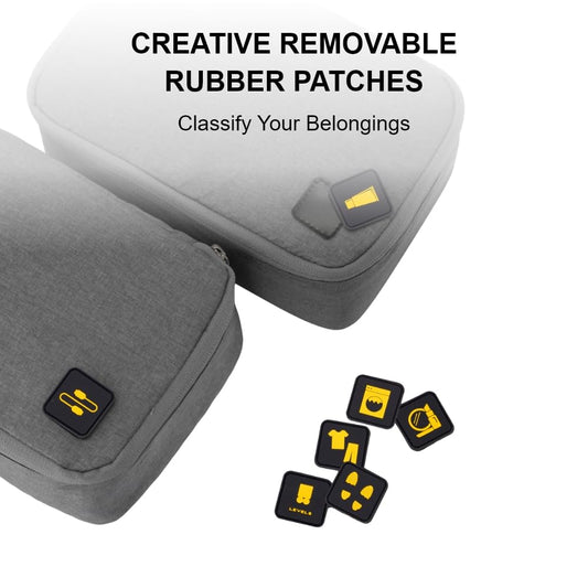 LEVEL8 4 Set Packing Cubes for Carry On Suitcase, Luggage Packing Organizers bag for Travel Accerssories Travel Essentials - Grey