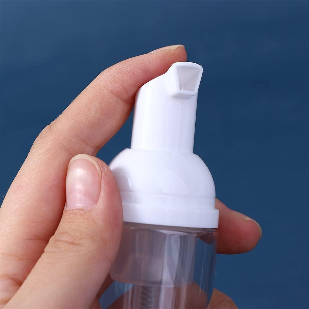Pxiryanlow Clear Plastic Foam Pump Bottle Set,30/40/50/60ml Portable Travel Mini Cosmetic Dispenser Shampoo Cleanser Empty Bottle,Refillable Containers (30ml)